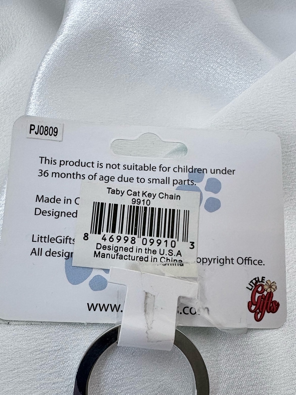 Little Gifts NWT I Heart My Cat Metal Charm Keychain 5 Dangle Charms Pewter - Picture 4 of 5